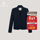 哈吉斯（HAZZYS）女裝 2025秋季新款女士通勤風(fēng)寬松短款單西女ASUSJ0CCJ02 藏青色NV L (165/88A 40)