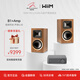 MARTINLOGAN馬田蘆根Foundtion系列B1+WiiM Amp音響音箱 HIFI無(wú)源書(shū)架箱 高保真家庭影院功放機 支持藍牙 WIFI Foundation B1+WiiM Amp