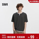 森馬（Semir）[商場(chǎng)同款]短袖T恤男V領(lǐng)假兩件上衣華夫格25裝拼色潮101525100103