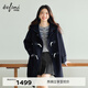 伊芙麗（eifini）伊芙麗學(xué)院風(fēng)連帽牛角扣毛呢外套氣質(zhì)大衣2025冬裝新款 藏冬青 中長(cháng)款 M 110-120斤