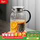 唯銘諾（WEIMINGNUO）玻璃杯耐熱高硼硅玻璃泡茶壺樹(shù)紋冷水壺家用泡茶杯涼水壺1.8L