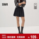 森馬（Semir）商場(chǎng)同款|半身裙女冬季毛呢格紋A字裙含羊毛2025短裙101725120001