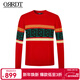 ORRDT澳林丹頓純羊毛衫男 秋冬個(gè)性提花潮流保暖厚款針織上衣 紅色 110 (L)