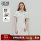 Teenie Weenie小熊休閑通勤氣質(zhì)收腰Polo白色連衣裙夏裝連身裙女裝裙子 象牙白 XS (155)