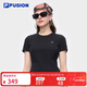 斐樂(lè ) FUSION斐樂(lè )潮牌女裝針織短袖衫2025夏季新款時(shí)尚休閑緊身T恤 正黑色-BK M 165/84A/M