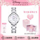 迪士尼（Disney）女士手表機械輕奢小眾陶瓷簡(jiǎn)約氣質(zhì)學(xué)生高級感女生實(shí)用新年禮物 山茶白【城堡禮盒+項鏈+手鏈】