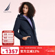 諾帝卡（NAUTICA）【商場(chǎng)同款】女裝秋冬款防輕濺水可拆帽三合一羽絨服女34JO04 藏青4NV M