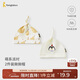 童泰（TONGTAI）嬰兒帽子純棉新生兒0-3月護囟門(mén)帽寶寶胎帽防風(fēng)帽疙瘩帽米白40cm