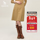 哈吉斯（HAZZYS）女裝 春秋季A字型素色舒適通勤半身裙ABQST0ADF07 米色BI S (155/68A 36)