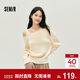 森馬（Semir）針織衫女冬季短款斜肩開(kāi)叉2025溫柔小個(gè)子設計感上衣10A725107002