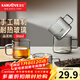 金灶（KAMJOVE）玻璃水杯新款茶杯品茗杯帶把手玻璃杯家用套裝小茶杯花茶杯 K-101H灰色 50ml 4只