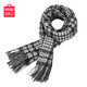 名創(chuàng  )優(yōu)品（MINISO）暮斯鳥(niǎo)格紋圍巾百搭經(jīng)典流蘇披肩圍脖潮流穿搭?lèi)?ài)豆同款情侶款禮物 黑色
