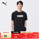 彪馬（PUMA）純棉寬松休閑短袖T恤男女情侶款新款夏季運動(dòng)上衣 690237 黑色-01 2XL (190/108A)