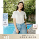 beanpole【新品】濱波  夏季女士日常休閑簡(jiǎn)約多色短袖POLO衫T恤 白色 M 165/88A