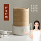 olayks立時(shí)【品牌直營(yíng)】竹籠電蒸鍋 竹木蒸籠蒸鍋 家用小型早餐機電蒸鍋竹籠多功能鍋 竹蒸籠蒸鍋 送食譜 4.2L 【純手工編制】三層18cm寬竹籠