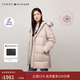 Tommy Hilfiger【防潑水】秋冬女撼冬御寒保暖毛領(lǐng)中長(cháng)款連帽雙拉鏈羽絨服 米白色YBH L （推薦：125-135斤）