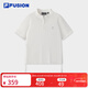 斐樂(lè ) FUSION斐樂(lè )潮牌女子針織短袖衫2025秋新款時(shí)尚半拉鏈修身T恤 云白色-WT S 160/80A/S