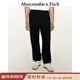 Abercrombie & Fitch小麋鹿圖案經(jīng)典保暖抓絨束腳衛褲長(cháng)褲25秋冬男裝134-5043 黑色 S (175/76A)