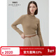 珍貝【精紡純羊絨】半高領(lǐng)長(cháng)袖純色秋冬新款女打底針織衫001 哈瓦那駝 M （100）