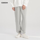 COKEIN衛褲男春秋運動(dòng)褲垂感灰色直筒休閑褲寬松原創(chuàng  )潮流束腳長(cháng)褲 淺灰色 M