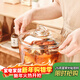 格娜斯雙耳耐熱玻璃碗帶蓋微波爐碗湯碗大號面碗沙拉碗餐具琥珀煲2.5L