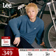 Lee25秋冬新品舒適版圓領(lǐng)刺繡小Logo男女同款毛衣潮LUT010831209 復古牛仔藍（尺碼偏大，拍小一碼） XS