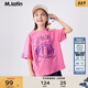 M.Latin/馬拉丁童裝兒童T恤24夏裝新款女大童涼感T恤 玫粉紅 120cm