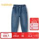 巴拉巴拉童裝男童牛仔褲長(cháng)褲中小童褲子秋冬加絨24108109