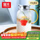 富光玻璃杯耐熱玻璃涼水壺錘紋帶把手大容量家用杯花茶杯子茶壺冷水壺
