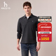哈吉斯（HAZZYS）男裝 2025秋季新款翻領(lǐng)T恤純色男上衣長(cháng)袖polo衫男ABTZE0CCE01 深灰色CC M （170/92A 46）