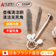 AILUKI日本縫隙刷輔食機刀片清洗套裝茶壺嘴刷子杯蓋迷你廚房洗杯子吸管 廚房用刷5件套+三合一杯蓋刷