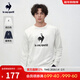 樂(lè )卡克法國公雞25年秋冬新品男女同款羅紋圓領(lǐng)休閑運動(dòng)舒適百搭長(cháng)袖T恤 瓷白色 L