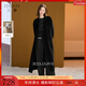 三彩【100綿羊毛】2025冬季新款雙面呢大衣長(cháng)款毛呢外套S 經(jīng)典黑 XS 150/76A