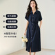 韓都衣舍設計感寬松顯瘦直筒襯衫連衣裙2026夏薄款百搭氣質(zhì)通勤裙子