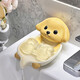 詠幻創(chuàng  )意可愛(ài)小狗肥皂盒奶油風(fēng)陶瓷瀝水香皂碟高顏值家用皂托排水速干 可愛(ài)小狗陶瓷肥皂盒