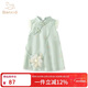 班喜迪女童旗袍連衣裙夏裝兒童中國風(fēng)漢服周歲寶寶禮服公主裙夏季小童裝 綠色 90