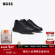雨果博斯BOSS【情人節禮物】 男士冬季粒面和純色皮革運動(dòng)鞋 005-黑色 40