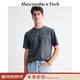 Abercrombie & Fitch男裝25秋季新款美式重磅棉質(zhì)印花圖案圓領(lǐng)短袖T恤 午夜藍 S (175/92A)
