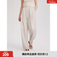 ELLE法式條紋高腰休閑褲女2025夏季新款設計感顯瘦小個(gè)子直筒褲子 條紋 L