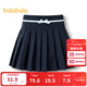 巴拉巴拉女童半身裙JK秋裝短裙兒童百褶裙中大童洋氣 深藍80821 140 cm