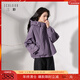 三彩2025冬季新款連帽棉服寬松棉衣休閑簡(jiǎn)約保暖夾棉外套短款S 薰衣草紫 S 155/80A