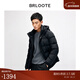 巴魯特（Brloote）男士羽絨服零壓鵝絨休閑保暖冬季連帽短款羽絨外套 黑色 180/100A