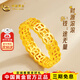 中國黃金（CHINA GOLD）黃金戒指女銅錢(qián)戒指古法足金錢(qián)幣戒指送老婆女友生日新年禮物 圈號19 約1.2g
