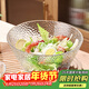 格娜斯玻璃沙拉碗錘紋透明玻璃碗涼拌菜蔬菜水果盤(pán)甜品碗餐具大號1600ml