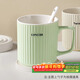 拜杰陶瓷豎紋馬克馬克杯陶瓷杯咖啡杯早餐杯牛奶大容量杯子400ml