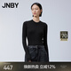 江南布衣（JNBY）【100%綿羊毛】春秋季女裝針織衫簡(jiǎn)約修身通勤親膚5O2310280 001/本黑 M
