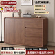 奈居進(jìn)口落葉松實(shí)木餐邊柜一體靠墻柜子廚房櫥柜收納柜客廳茶水酒柜 【胡桃色】俄羅斯進(jìn)口落葉松 【長(cháng)120*寬40*高90CM】?jì)砷T(mén)三抽