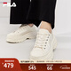 FILA 斐樂(lè )官方LAVA女鞋夏季帆布鞋休閑鞋板鞋小白鞋運動(dòng)鞋黑色鞋子 奶白-GD 37.5