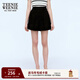 Teenie Weenie小熊女裝夏裝簡(jiǎn)約設計感時(shí)尚前褶裥休閑短褲通勤褲子 黑色 S (160)