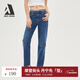 ABLE JEANS【煙管褲】小個(gè)子顯瘦女士新款百搭時(shí)尚休閑九分直筒牛仔褲女 水洗古靛藍 29 （170/76A）